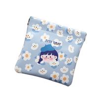 New Automatic Closing Mini Cosmetic Bag Soft Pu Leather Portable Lipstick Bags Cartoon Pattern Travel Storage Bag
