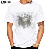 Fashion Men Short Sleeve Mathematician Sloth Cartoon Math Print T Shirt Funny Hip Hop Punk Boy S