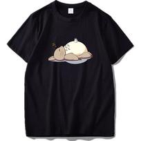 Cat Nope T Shirts Lazy Cartoon Cotton Panda T Shirt Printed Tee Humor Cute Gift Tshirt M