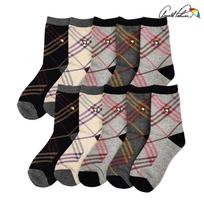 Arnold Palmer Women's Mid-Length Check Casual Comfortable Socks Set of 10 Made in Korea Gift UR02 (Group 10 Mix)