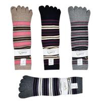 [Arnold Palmer] 5 Pairs Women's Striped Ankle-Short Toe Socks Made in Korea Sports Cushion Socks Athlete's Foot Socks 24cm Random Shipping (5 Pairs)