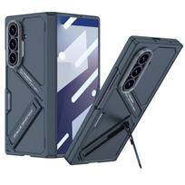 For Samsung Galaxy Z Fold 7 6 5G with Screen Glass 360 Protective Magnetic Hinge Mecha-style Multi-angle Bracket Protect Case For Galaxy Z Fold 7 jūros žalia spalva