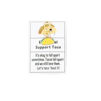 Emotional Support Taco Keychain with Card Fun Dumpling Design Durable Metal Key Ring Accessory for Bags and Keys one size auksas