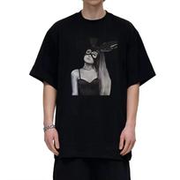 Hot Singer Ariana Grande Dangerous Graphic T Shirt unisex's unisex Vintage Hip Hop Streetwear Printed Cotton Short Sleeve T-shirt... S įvairiaspalvis