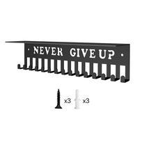 Portable Wall Mount Medal Display Stand Metal Large Capacity Medal Hooks Medal Storage Rack for Racing Sports Karate