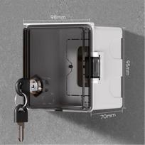Durable with Lock Outdoor Waterproof Box Thicked Anti-Theft Waterproof Box DustProof Charging Lock Box 86Type skaidri juoda spalva