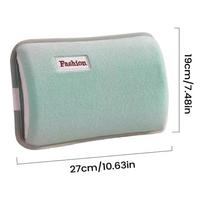 Rechargeable Hot Water Bottle with Plush Cover - Fast Heating Hand Warmer for Cramp Relief, Back, Abdomen - Home, Office, School žalia