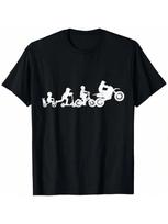 Motocross Evolution Funny Dirt Bike MX Motorcycle Biker T-Shirt S įvairiaspalvis