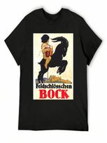 1910 Feldschl_sschen Bock Brewery Beer Advertising Poster T-Shirt Tees Boys Whites Plain Kawaii Clothes Plus Size unisex Clothing S įvairiaspalvis