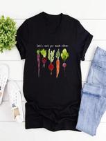 Lets Roots For Each Other Vegetable T-Shirt Uplifting T Shirt Unisex Short Sleeve Tshirt Vintage Gardening Tee Retro Wounisex Tops S įvairiaspalvis