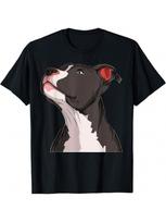 American Pit Bull Pitbull Terrier Dog Head Dog Canine T-Shirt S įvairiaspalvis