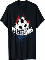 Netherlands Soccer Dutch Football Netherlander Futbol T-Shirt(1) S įvairiaspalvis
