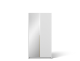 Spinta ADRK Alera II, aukso sp./balta sp., 58 cm x 100 cm x 204 cm, su veidrodžiu