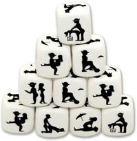 Diablo Picante Baltas Game Dice Set 25mm - Party Fun Priedas
