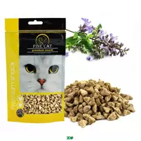 Fine Cat Crunchy Poultry skanėstai pagalvėlės su katžolė katėms, paukštiena; 80g