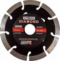 SILVER Sidabrinis Sidabrinis DEIMANTINIS DISKAS STONER 125mm SEGMENTINIS