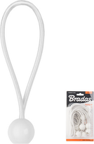 Bradas Elastinių virvių kamuoliukų rinkinys, baltos spalvos, 10 vnt., 20 cm, BCB-0520WH-B