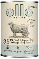 Drėgnas Šunų Maistas - OLLO Puppy Umami Jautiena Ir Žalia Mėsa Su Ančių Kepenimis 400g