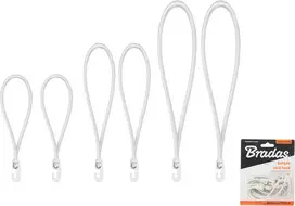 Elastinių juostų su kabliuku rinkinys PVC BUNGEE HOOK BCH3-04SET1WH-B