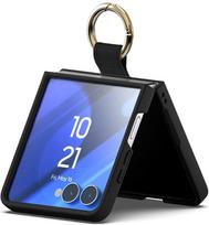 Mercury Gold Ring dėklas skirtas Samsung Galaxy Z Flip7 juodos spalvos