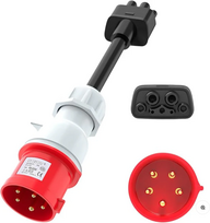 Tesla adapteris 16A į trifazę 480V raudoną rozete
