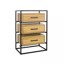 Metalinė-Ąžuolinė Komoda METAL KD370