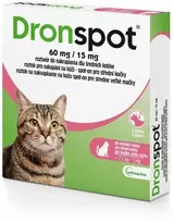 VETOQUINOL Dronspot (2,5-5kg) – dehelmintizuojantys lašai katėms – 2×0,7ml