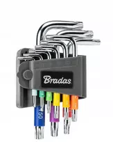 TORX TX 10-50 raktų rinkinys, 9 vnt., daugiaspalvis / trumpas, „DIY-HKT62-SH/B“