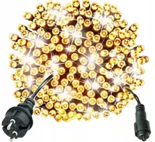 Kalėdinės eglutės lemputės 300 LED šiltai balta nuolat mirksi balta + mirksi