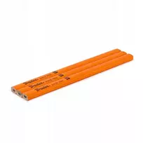 Statybinis pieštukas HB 180mm kvadratinis, 3 vnt. oranžinis DIY-PC2SQ18OR/3B