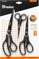 CLASSIC universalių žirklių rinkinys, 3 vnt. „DIY-SC204/SET-B“