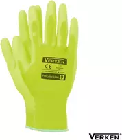 Verken PoliColor LIME poliuretano pirštinės, 7 dydis - S, 1 pora