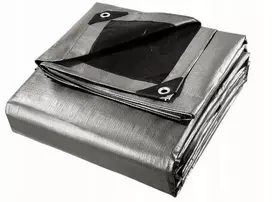 Brezentas 4x5 STORAS sidabrinė/juoda 260 g atsparus šalčiui, atsparus vandeniui, UV+++