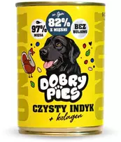 DBP DOBRY šunims Mono Gryna kalakutiena + kolagenas – šlapias pašaras šuniui – 400g