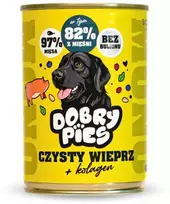 DBP DOBRY šunims Mono Gryna kiauliena + kolagenas – šlapias pašaras šuniui – 400g