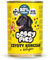 DBP DOBRY šunims Mono Gryna vištiena + kolagenas – šlapias pašaras šuniui – 400g