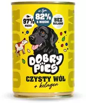 DBP DOBRY šunims Mono Grynas jautis + kolagenas – šlapias pašaras šuniui – 400g