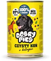 DBP DOBRY šunims Mono Gryna arkliena + kolagenas – šlapias pašaras šuniui – 400g