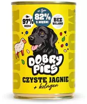 DBP DOBRY šunims Mono Gryna ėriena + kolagenas – šlapias pašaras šuniui – 400g