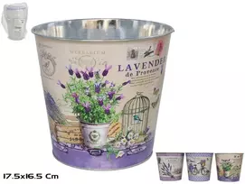 Ovalus cinkuotas kibiras Bejar 3 asortimentai 17,5x16,5x13 cm, GARDEN ENJOY