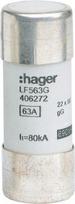 Hager Cilindrinis saugiklis BiWtz 22 x 58 gG 63A (LF563G)