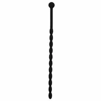 Sinner Gear Silicone Intimate Dilator - Juodas, Flexible Ribbed Design