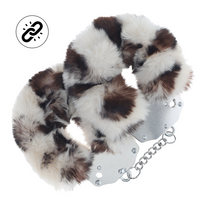 Ouch By Shots Ouch! Snow Leopard Heavy-Duty Soft Faux Fur Restraints, Adjustable