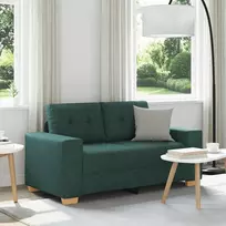 Dvivietė sofa, tamsiai žalia, 160x77x82 cm, audinys