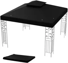 Koduva Paviljono stogo danga 3x3 m juoda
