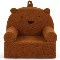 Koduva Vaikiškas Meškiuko Sofa su Minkštu Teddy Fliso Audiniu, Rudas