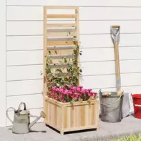 Koduva 123 cm aukštas pakeltos lysvės su tinklu natūrali