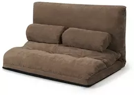 Lauko baldų komplektas Koduva Sulankstomas grindų sofa-lova su 2 juosmens pagalvėmis, kavos