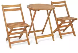 Lauko baldų komplektas Koduva 3 dalių sulankstomas bistro komplektas