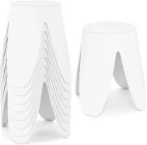 Koduva 8 baltos plastikiniai sulankstomi kėdės 46 cm